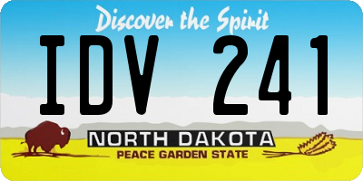 ND license plate IDV241