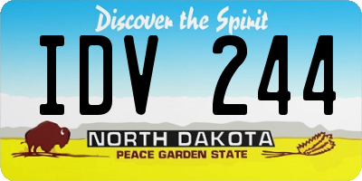 ND license plate IDV244