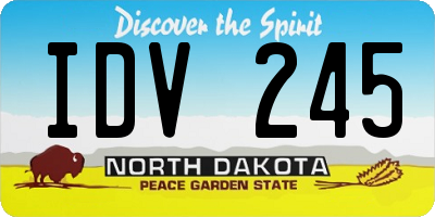 ND license plate IDV245