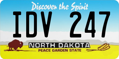 ND license plate IDV247