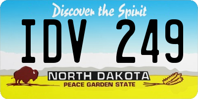 ND license plate IDV249