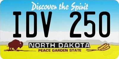 ND license plate IDV250