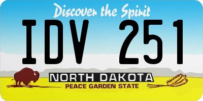 ND license plate IDV251