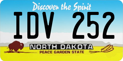 ND license plate IDV252