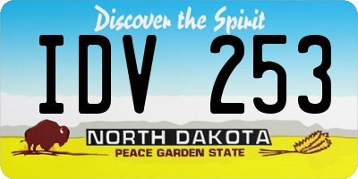 ND license plate IDV253