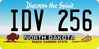 ND license plate IDV256