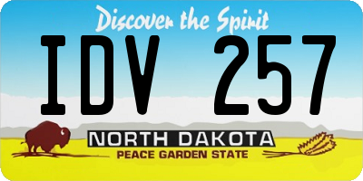 ND license plate IDV257