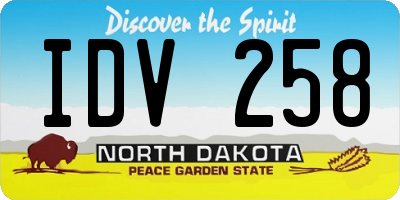 ND license plate IDV258