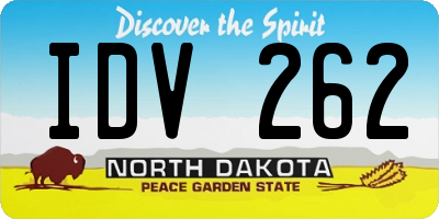 ND license plate IDV262