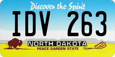 ND license plate IDV263