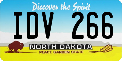 ND license plate IDV266