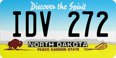 ND license plate IDV272