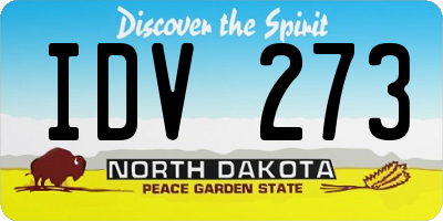ND license plate IDV273