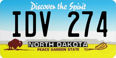 ND license plate IDV274