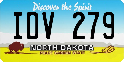 ND license plate IDV279