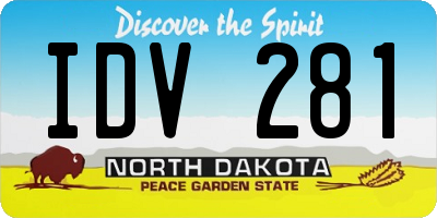 ND license plate IDV281