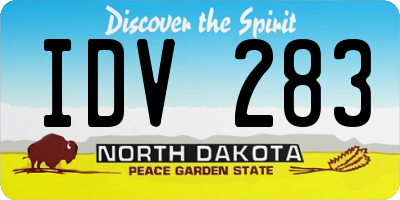 ND license plate IDV283