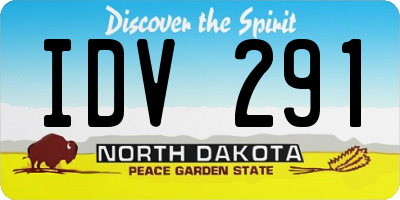 ND license plate IDV291