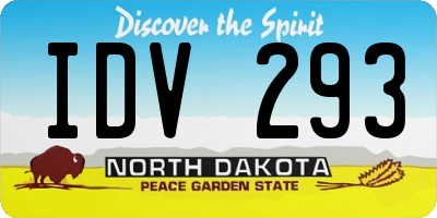 ND license plate IDV293