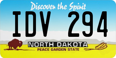ND license plate IDV294