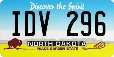 ND license plate IDV296