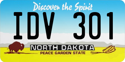 ND license plate IDV301