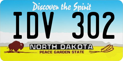 ND license plate IDV302