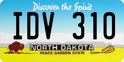 ND license plate IDV310