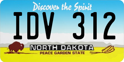 ND license plate IDV312