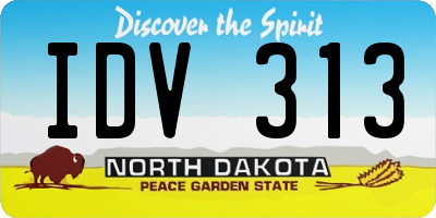 ND license plate IDV313