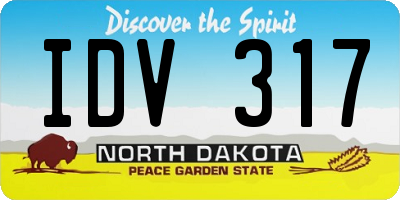 ND license plate IDV317