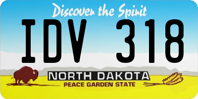 ND license plate IDV318