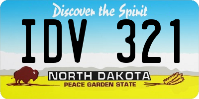ND license plate IDV321
