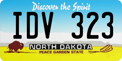 ND license plate IDV323