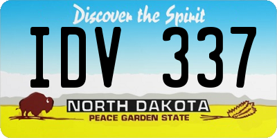 ND license plate IDV337
