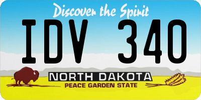 ND license plate IDV340