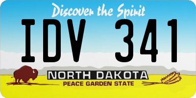 ND license plate IDV341