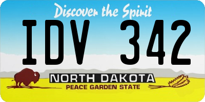 ND license plate IDV342