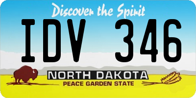 ND license plate IDV346