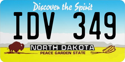 ND license plate IDV349