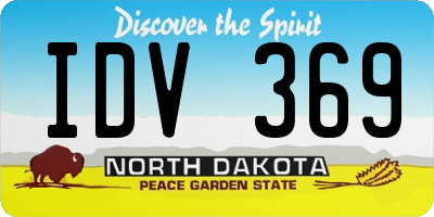ND license plate IDV369