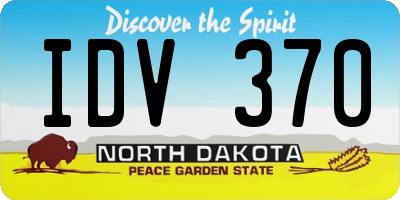 ND license plate IDV370