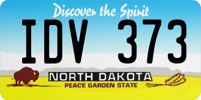 ND license plate IDV373