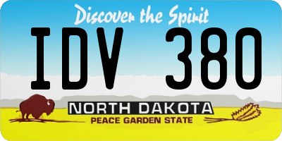 ND license plate IDV380