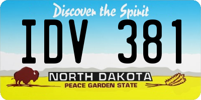ND license plate IDV381