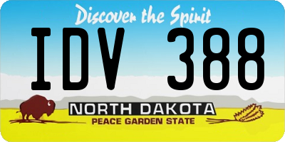 ND license plate IDV388