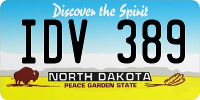 ND license plate IDV389