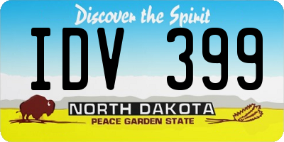 ND license plate IDV399