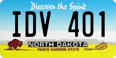 ND license plate IDV401