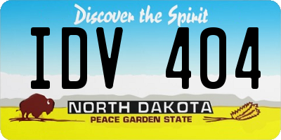 ND license plate IDV404